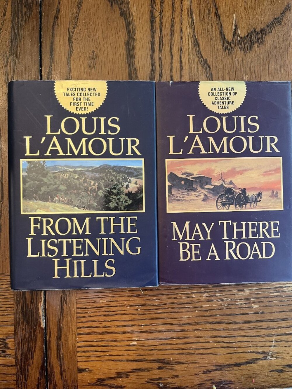 Louis LAmour Hardcover Books From The Listening Hills & May There Be A Road Bant